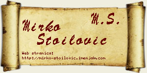 Mirko Stoilović vizit kartica